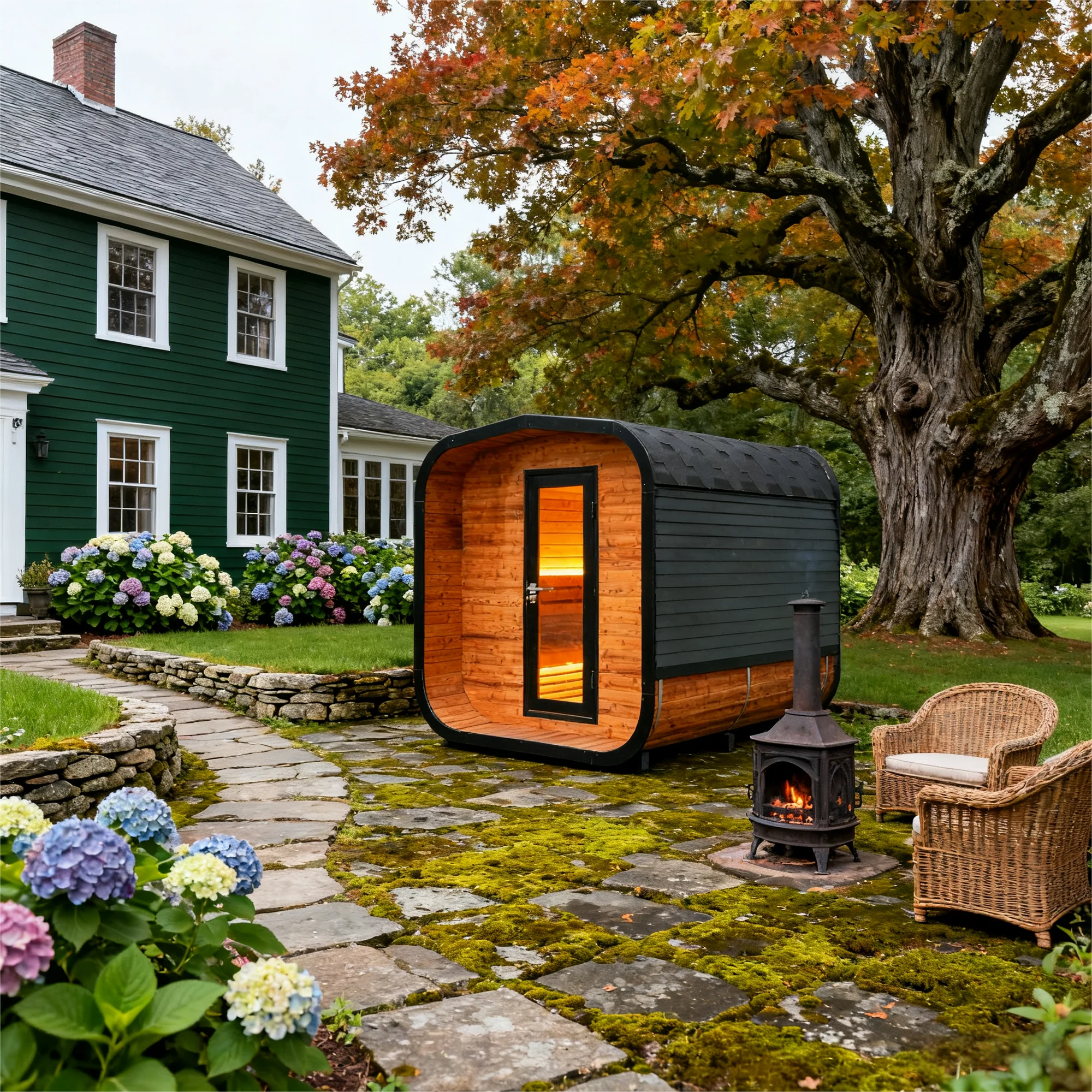 6 -Person Square Traditional Steam Sauna