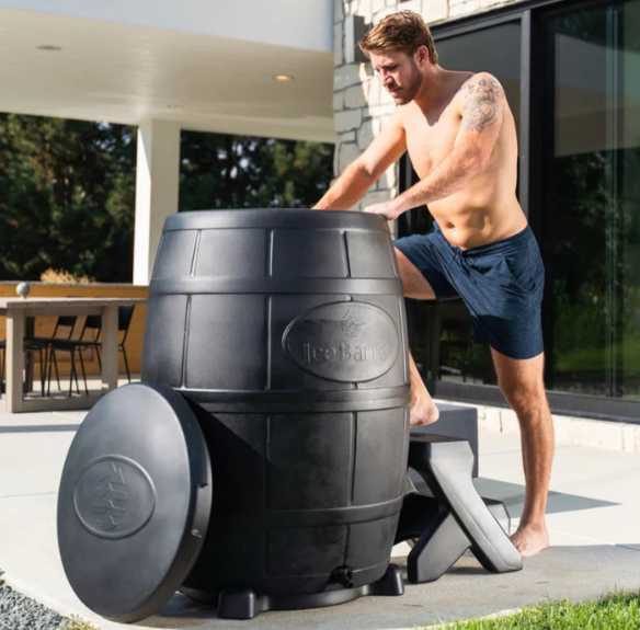 Combo Package - SAVE $11,000- Luxury Wellness Haven: Costway Corner Sauna with Low EMF & Red Light Therapy - ICE BARREL 400 Cold Plunge Tub - IComfort 4D Full Body Massage Chair