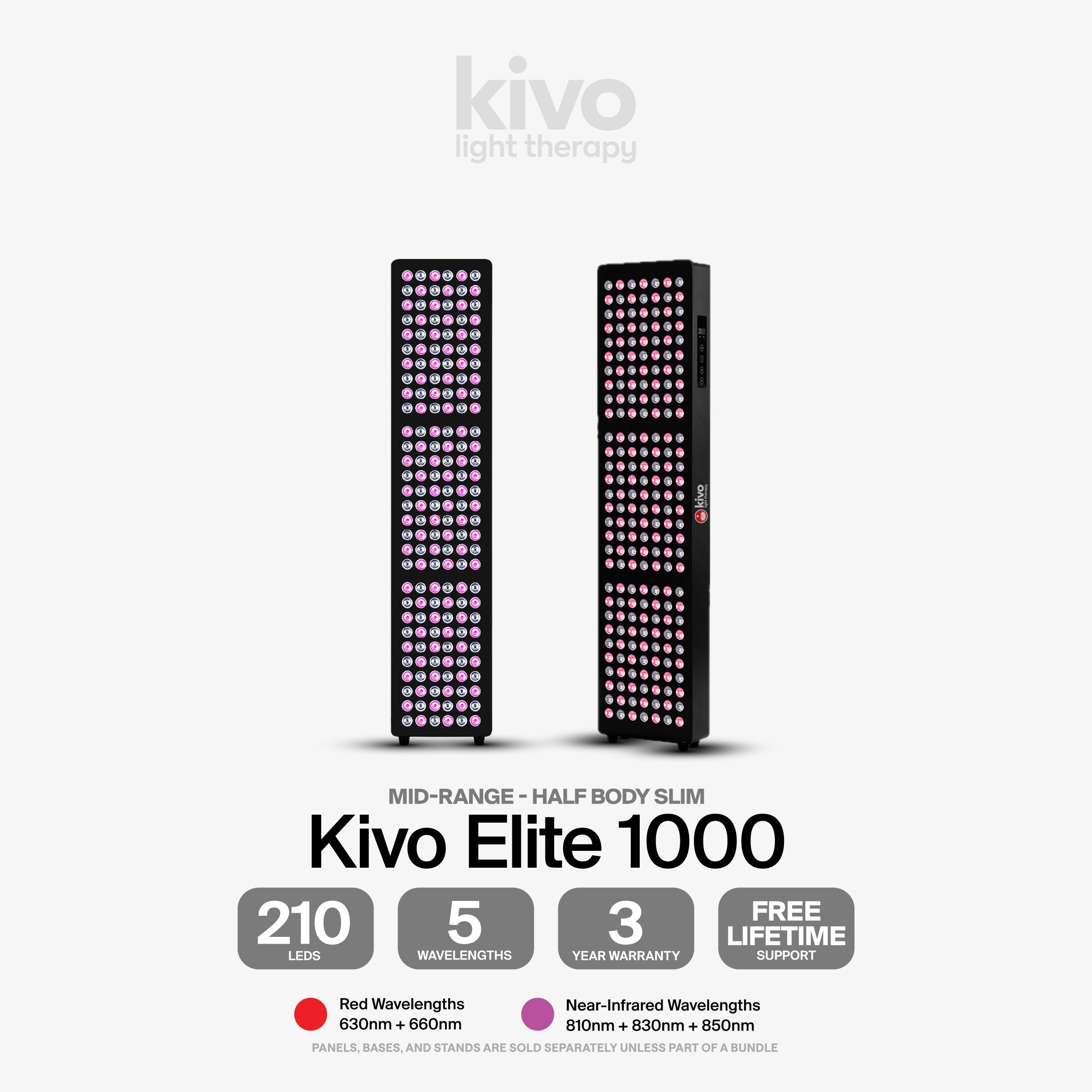Kivo Elite 1000: Premium Medium Full Body Red Light Therapy Panel
