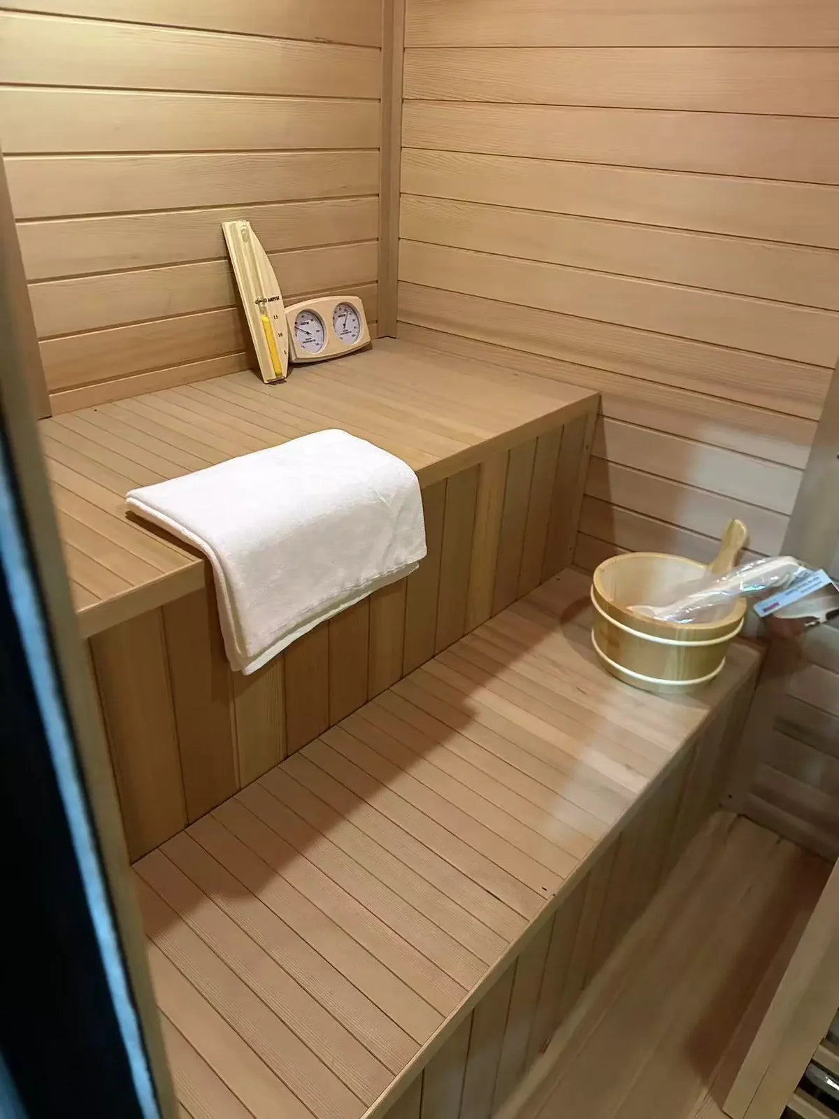 New Luxury High-End Black Square Outdoor Sauna (luxury outdoor sauna)