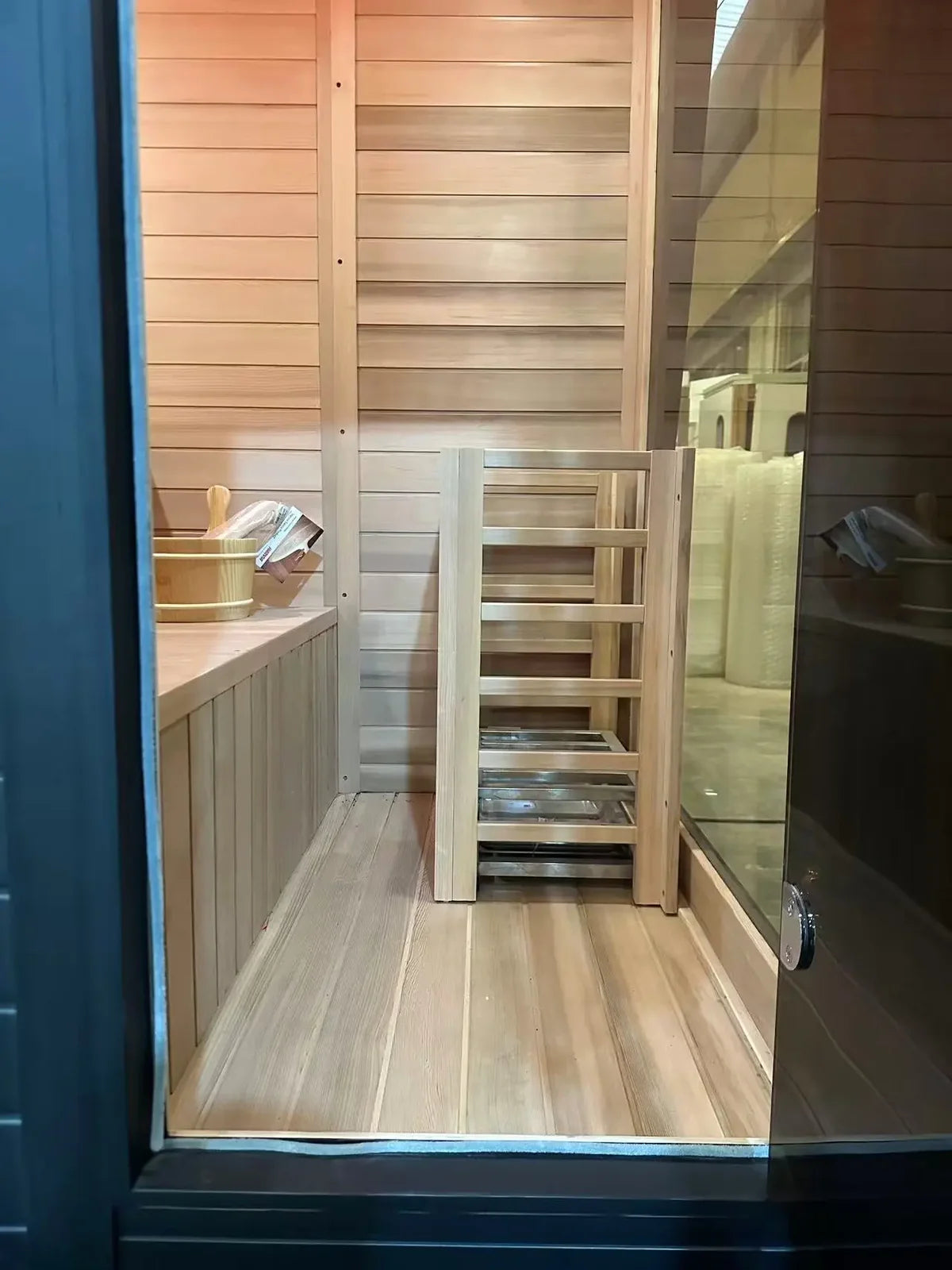 New Luxury High-End Black Square Outdoor Sauna (luxury outdoor sauna)