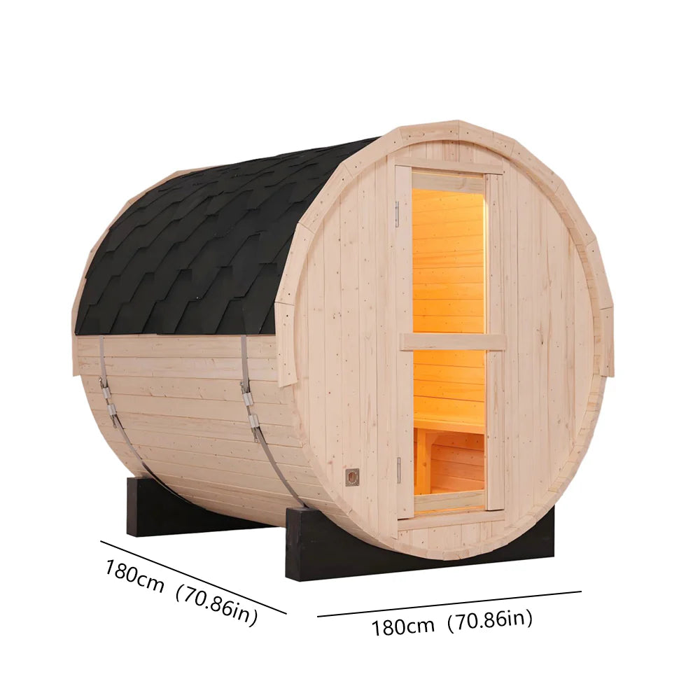 2-4 Person Outdoor Barrel Sauna