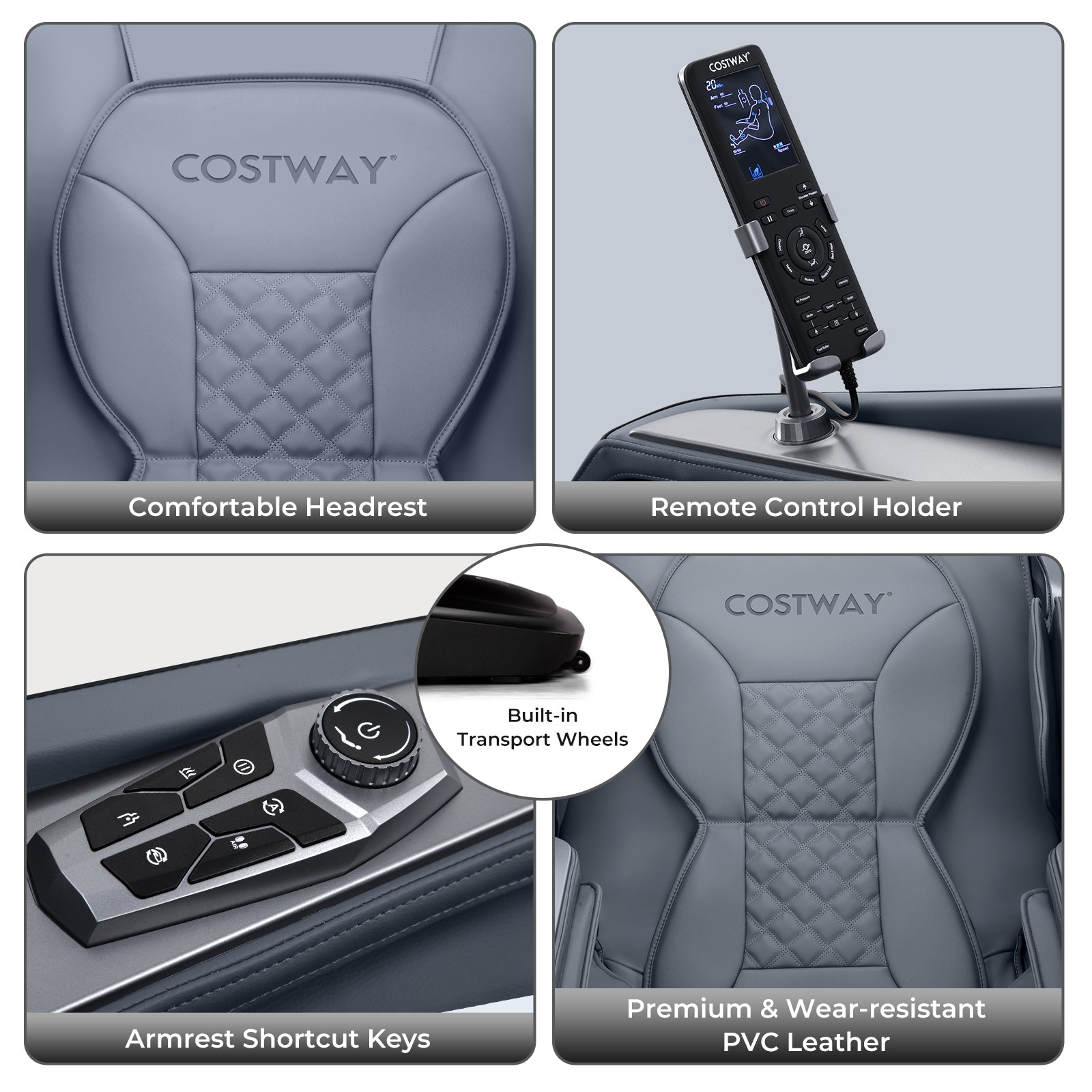 Mega Sale-Costway-2024 Model-Premium 3 Level Zero Gravity Full SL Track, Massage Chair With Heat-JL10029WL