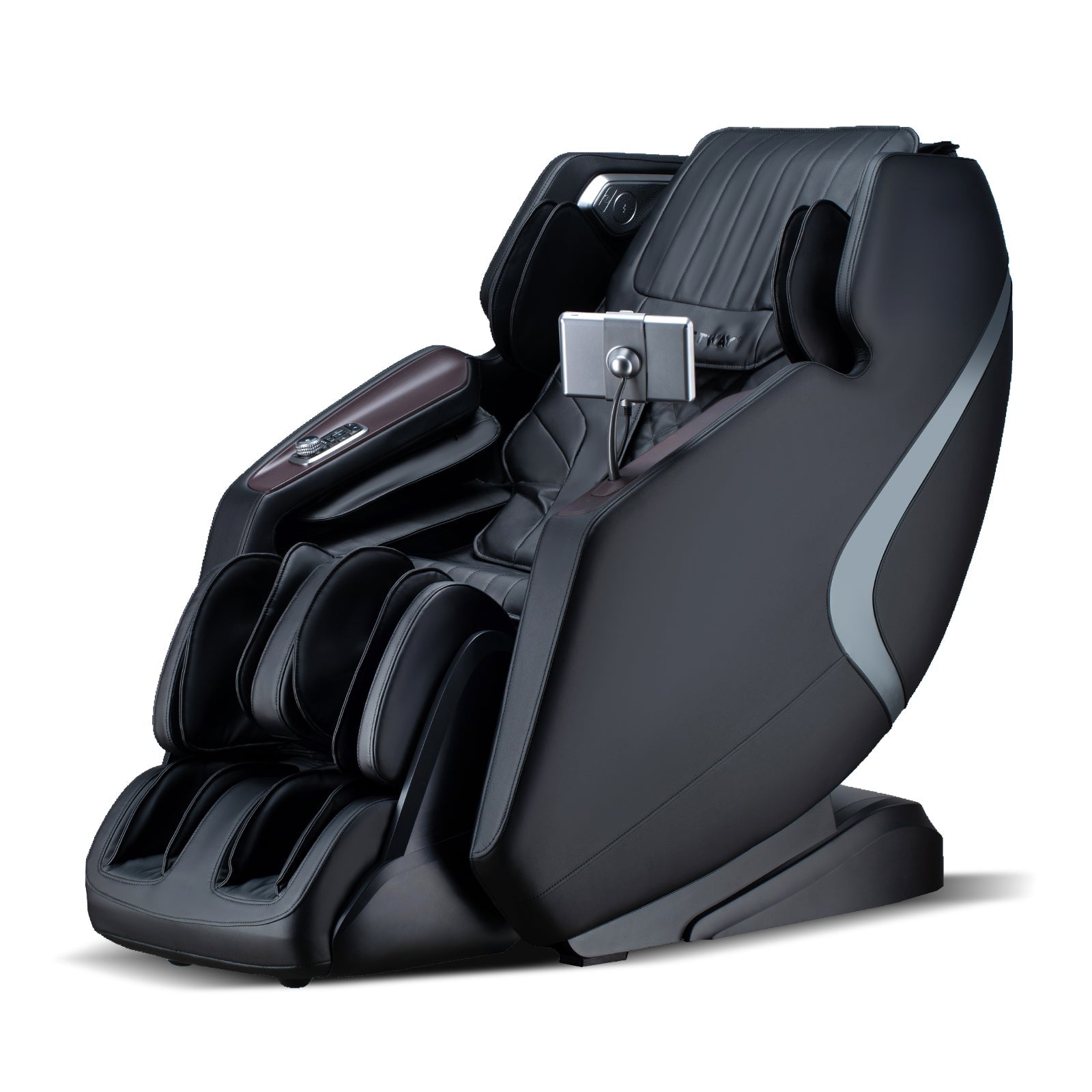 PREORDER-Mega Sale-Costway-4D SL-Track Full Body Massage Chair w/ Zero-Gravity Design, Heated Shawl, Neck & Back & Feet Heater, Calf & Foot Rollers,Magic Calf Rollers, Voice Control, Yoga Stretching, Smart Body Scanning, Touch Screen, Blue-tooth Speaker