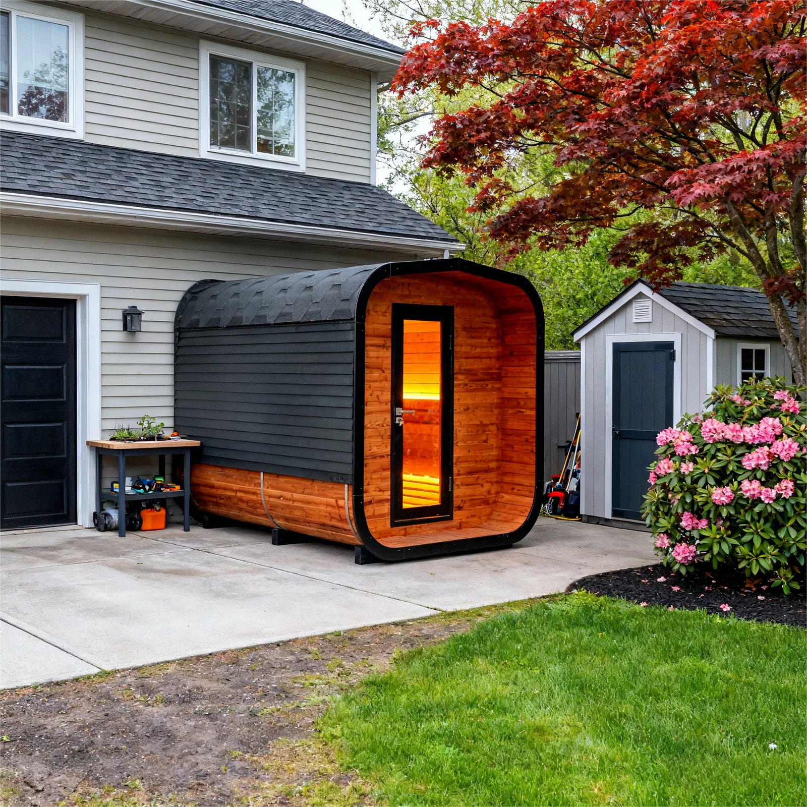 6 -Person Square Traditional Steam Sauna