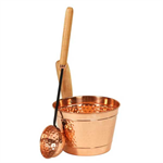 Rento Copper Sauna Bucket W/Ladle